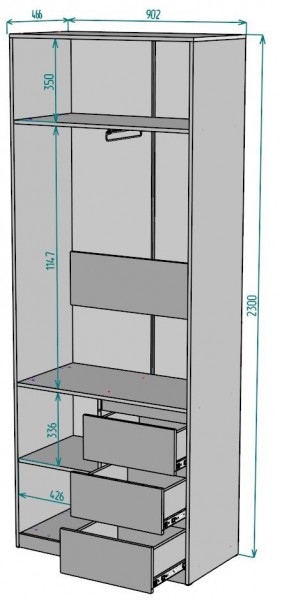 Шкаф Мальта H188 в Белоярском (ХМАО) - beloiarskii.ok-mebel.com | фото 2