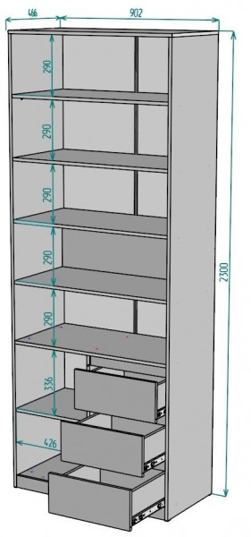 Шкаф Мальта H190 в Белоярском (ХМАО) - beloiarskii.ok-mebel.com | фото 2