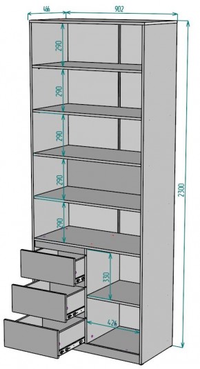 Шкаф Мальта H191 в Белоярском (ХМАО) - beloiarskii.ok-mebel.com | фото 2