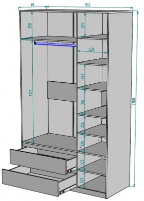 Шкаф Мальта H217 в Белоярском (ХМАО) - beloiarskii.ok-mebel.com | фото 2