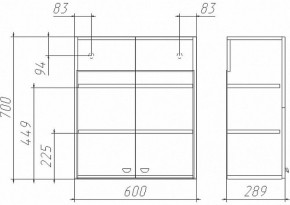 Шкаф навесной Классик 02-60 Айсберг (DA1060H) в Белоярском (ХМАО) - beloiarskii.ok-mebel.com | фото 2