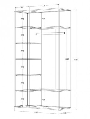 Шкаф Норден 1200 (Белый текстурный) в Белоярском (ХМАО) - beloiarskii.ok-mebel.com | фото 3