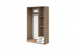 Шкаф распашной Эконом (Дуб крафт золотой/Белый текстурный) в Белоярском (ХМАО) - beloiarskii.ok-mebel.com | фото 2