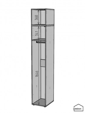 Шкаф с антресолью Linnea MHR-1A-1 2450х400х510 (Белый-М 11.1.2) в Белоярском (ХМАО) - beloiarskii.ok-mebel.com | фото 3