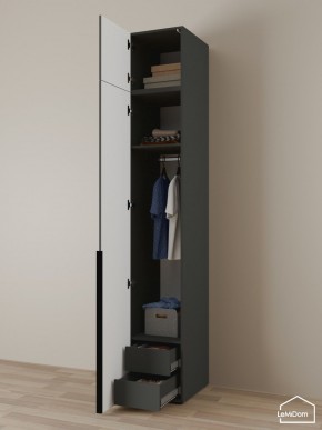 Шкаф с антресолью Linnea MHR-1A-3 2450х400х510 (Графит-М 11.1.25) в Белоярском (ХМАО) - beloiarskii.ok-mebel.com | фото 5