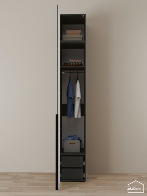 Шкаф с антресолью Linnea MHR-1A-3 2450х400х510 (Графит-М 11.1.25) в Белоярском (ХМАО) - beloiarskii.ok-mebel.com | фото 6