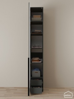 Шкаф с антресолью Linnea MHR-1A-4 2450х400х510 (Графит-М 11.1.25) в Белоярском (ХМАО) - beloiarskii.ok-mebel.com | фото 4