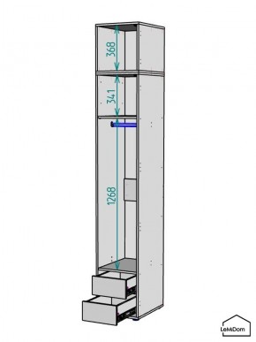 Шкаф с антресолью Linnea MHR-1POA-3 2450х400х510 (Белый-М 11.1.2) в Белоярском (ХМАО) - beloiarskii.ok-mebel.com | фото 3