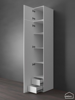 Шкаф с антресолью Linnea MHR-1POA-4 2450х400х510 (Белый-М 11.1.1) в Белоярском (ХМАО) - beloiarskii.ok-mebel.com | фото 5