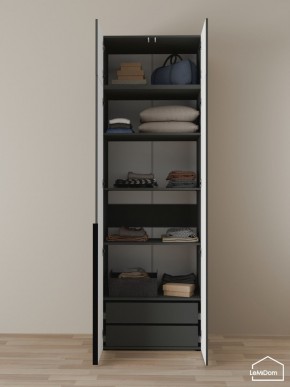 Шкаф с антресолью Linnea MHR-2A-3 2450х800х510 (Графит-М 11.1.25) в Белоярском (ХМАО) - beloiarskii.ok-mebel.com | фото 5