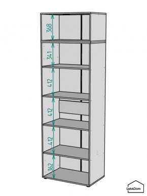Шкаф с антресолью Linnea MHR-2POA-2 2450х800х510 (Белый-М 11.1.1) в Белоярском (ХМАО) - beloiarskii.ok-mebel.com | фото 3