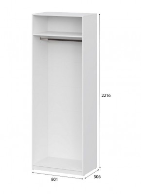 Шкаф ШК-5 (800) Белый текстурный в Белоярском (ХМАО) - beloiarskii.ok-mebel.com | фото 4