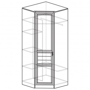 Шкаф угловой 50 Лира Нортон светлый (угол 854х854) в Белоярском (ХМАО) - beloiarskii.ok-mebel.com | фото 2