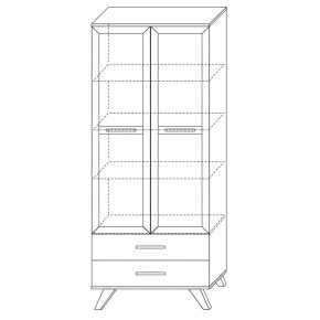 Шкаф-витрина 800 Вега Скандинавия в Белоярском (ХМАО) - beloiarskii.ok-mebel.com | фото 6
