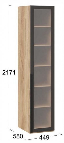 Шкаф-витрина Порто СМ-393.07.008 в Белоярском (ХМАО) - beloiarskii.ok-mebel.com | фото 3