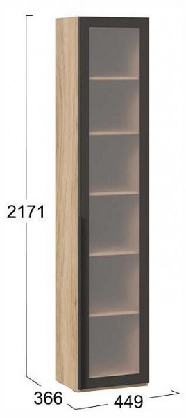 Шкаф-витрина Порто СМ-393.07.213 в Белоярском (ХМАО) - beloiarskii.ok-mebel.com | фото 4