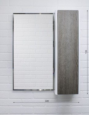 Шкаф-зеркало Uno 60 Дуб серый левый/правый Домино (DU1503HZ) в Белоярском (ХМАО) - beloiarskii.ok-mebel.com | фото 7