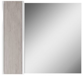 Шкаф-зеркало Uno 80 Дуб серый левый/правый Домино (DU1504HZ) в Белоярском (ХМАО) - beloiarskii.ok-mebel.com | фото 2