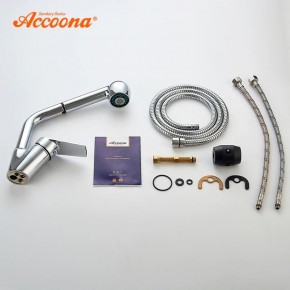 Смеситель для кухни Accoona A5410 с вытягивающейся лейкой в Белоярском (ХМАО) - beloiarskii.ok-mebel.com | фото 3