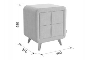 СОФИ 3 Тумба прикроватная (велюр) в Белоярском (ХМАО) - beloiarskii.ok-mebel.com | фото 3