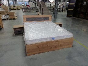 МСП-1 Кровать двойная универсальная 1600 с основанием (Дуб золотой/Камень темный) в Белоярском (ХМАО) - beloiarskii.ok-mebel.com | фото 8
