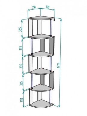 Стеллаж Maria S113-MA (Белый) в Белоярском (ХМАО) - beloiarskii.ok-mebel.com | фото 3