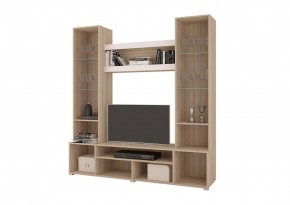Стенка АНТАЛИЯ 2 (Сонома/Графит софт) в Белоярском (ХМАО) - beloiarskii.ok-mebel.com | фото 2