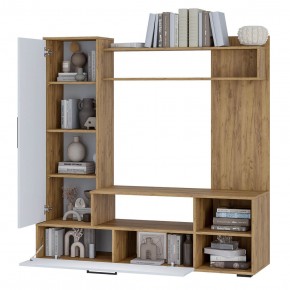 Гостиная Евро 2 (крафт/белый) в Белоярском (ХМАО) - beloiarskii.ok-mebel.com | фото 2