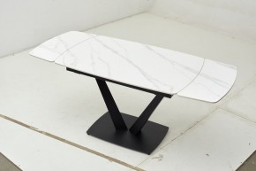 Стол ALATRI 120 MATT WHITE MARBLE SOLID CERAMIC / BLACK, ®DISAUR в Белоярском (ХМАО) - beloiarskii.ok-mebel.com | фото 2