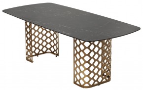 Стол CHIAVARI 220 KL-116 Черный мрамор матовый, итальянская керамика / бронзовый, ®DISAUR в Белоярском (ХМАО) - beloiarskii.ok-mebel.com | фото 7