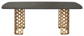 Стол CHIAVARI 220 KL-116 Черный мрамор матовый, итальянская керамика / бронзовый, ®DISAUR в Белоярском (ХМАО) - beloiarskii.ok-mebel.com | фото 8