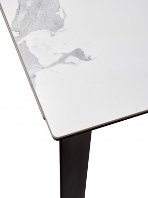 Стол CREMONA 140 MATTE STATUARIO Белый мрамор матовый, керамика/ черный каркас, ®DISAUR в Белоярском (ХМАО) - beloiarskii.ok-mebel.com | фото 3