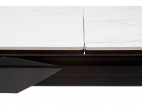 Стол CREMONA 140 MATTE STATUARIO Белый мрамор матовый, керамика/ черный каркас, ®DISAUR в Белоярском (ХМАО) - beloiarskii.ok-mebel.com | фото 4