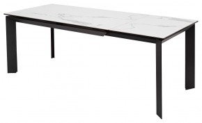 Стол CREMONA 140 MATTE STATUARIO Белый мрамор матовый, керамика/ черный каркас, ®DISAUR в Белоярском (ХМАО) - beloiarskii.ok-mebel.com | фото 5