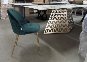 Стол ENNA 220 KL-188 Контрастный мрамор матовый, итальянская керамика/ каркас цвета шампань, ®DISAUR в Белоярском (ХМАО) - beloiarskii.ok-mebel.com | фото 7