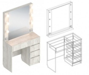 Стол гримерный - 2 (зеркало + стол) в Белоярском (ХМАО) - beloiarskii.ok-mebel.com | фото 3
