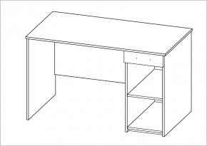 Стол КАСТОР письменный с одной тумбой и одним ящиком, цвет Дуб Сонома в Белоярском (ХМАО) - beloiarskii.ok-mebel.com | фото 3