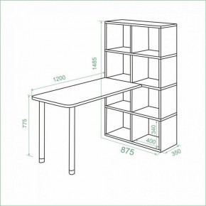 Стол компьютерный Bartolo в Белоярском (ХМАО) - beloiarskii.ok-mebel.com | фото 2