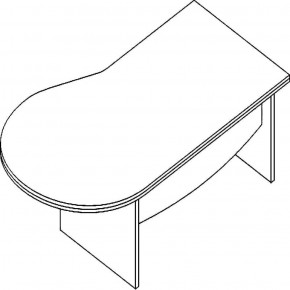 Стол "Лауреат" для руководителя (правый/левый) Л.У-21 в Белоярском (ХМАО) - beloiarskii.ok-mebel.com | фото