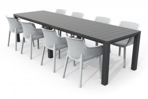 Стол раскладной Джули (Julie Double table 2 configurations) Графит в Белоярском (ХМАО) - beloiarskii.ok-mebel.com | фото 7