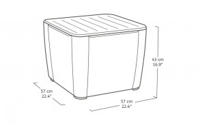 Стол-сундук Лузон Плюс (Luzon Plus Flat Wicker), графит в Белоярском (ХМАО) - beloiarskii.ok-mebel.com | фото 2