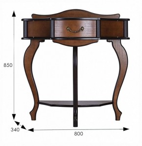 Стол туалетный Джульетта Л в Белоярском (ХМАО) - beloiarskii.ok-mebel.com | фото 11