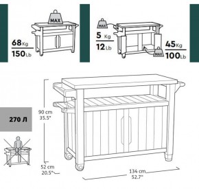 Столик для барбекю 207 Л (Unity XL 207L) в Белоярском (ХМАО) - beloiarskii.ok-mebel.com | фото 6