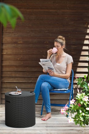 Столик-холодильник Кул-Стул (Cool stool) графит в Белоярском (ХМАО) - beloiarskii.ok-mebel.com | фото