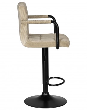 Стул барный DOBRIN KRUGER ARM BLACK, бежевый вельвет (LAR-E2041-04) в Белоярском (ХМАО) - beloiarskii.ok-mebel.com | фото 3