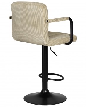 Стул барный DOBRIN KRUGER ARM BLACK, бежевый вельвет (LAR-E2041-04) в Белоярском (ХМАО) - beloiarskii.ok-mebel.com | фото 4