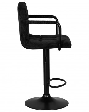 Стул барный DOBRIN KRUGER ARM BLACK, черный вельвет (LAR-E2041-52) в Белоярском (ХМАО) - beloiarskii.ok-mebel.com | фото 3