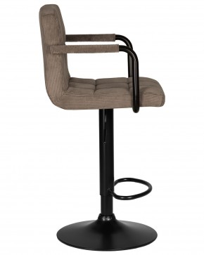 Стул барный DOBRIN KRUGER ARM BLACK, какао вельвет (LAR-E2041-05) в Белоярском (ХМАО) - beloiarskii.ok-mebel.com | фото 3