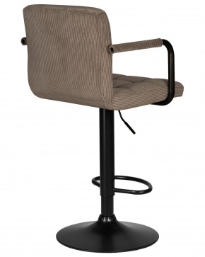 Стул барный DOBRIN KRUGER ARM BLACK, какао вельвет (LAR-E2041-05) в Белоярском (ХМАО) - beloiarskii.ok-mebel.com | фото 4