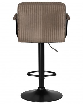 Стул барный DOBRIN KRUGER ARM BLACK, какао вельвет (LAR-E2041-05) в Белоярском (ХМАО) - beloiarskii.ok-mebel.com | фото 5